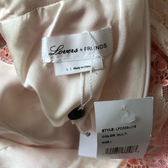 NWT Lovers + Friends SKYLIGHT DRESS lace in multi - Picture 3 of 3